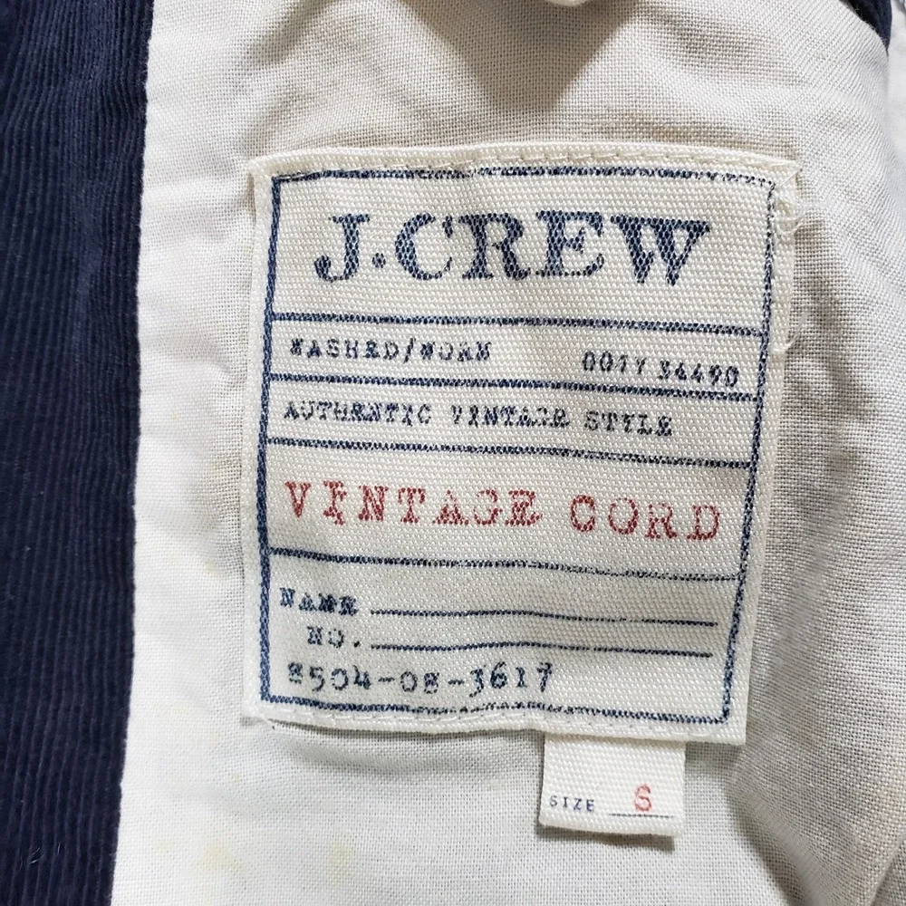 VTG Y2K J Crew Blazer Jacket Men S Navy Corduroy Sport Coat Academia Professor‎